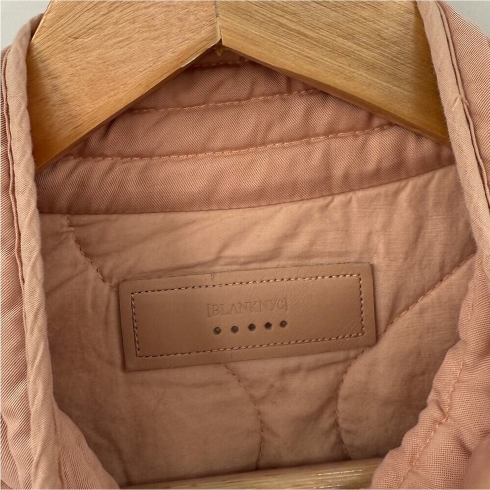 Anthro BLANK NYC Blush Pink Quilted Bomber Jacket - Picture 11 of 15